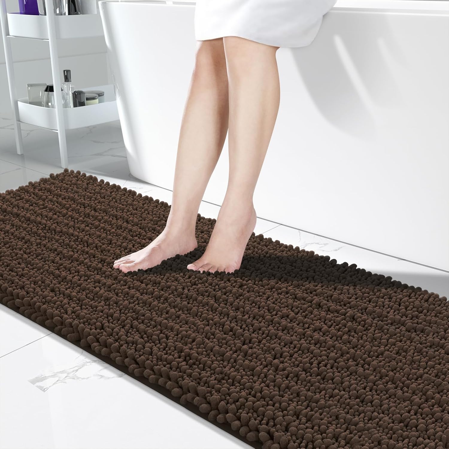 Yimobra Bathroom Runner Rug 70x24 Inch - Soft Chenille Mat