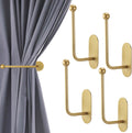Adhesive Curtain Holdbacks 4 Pcs Gold - No Drill Curtain Tie Backs