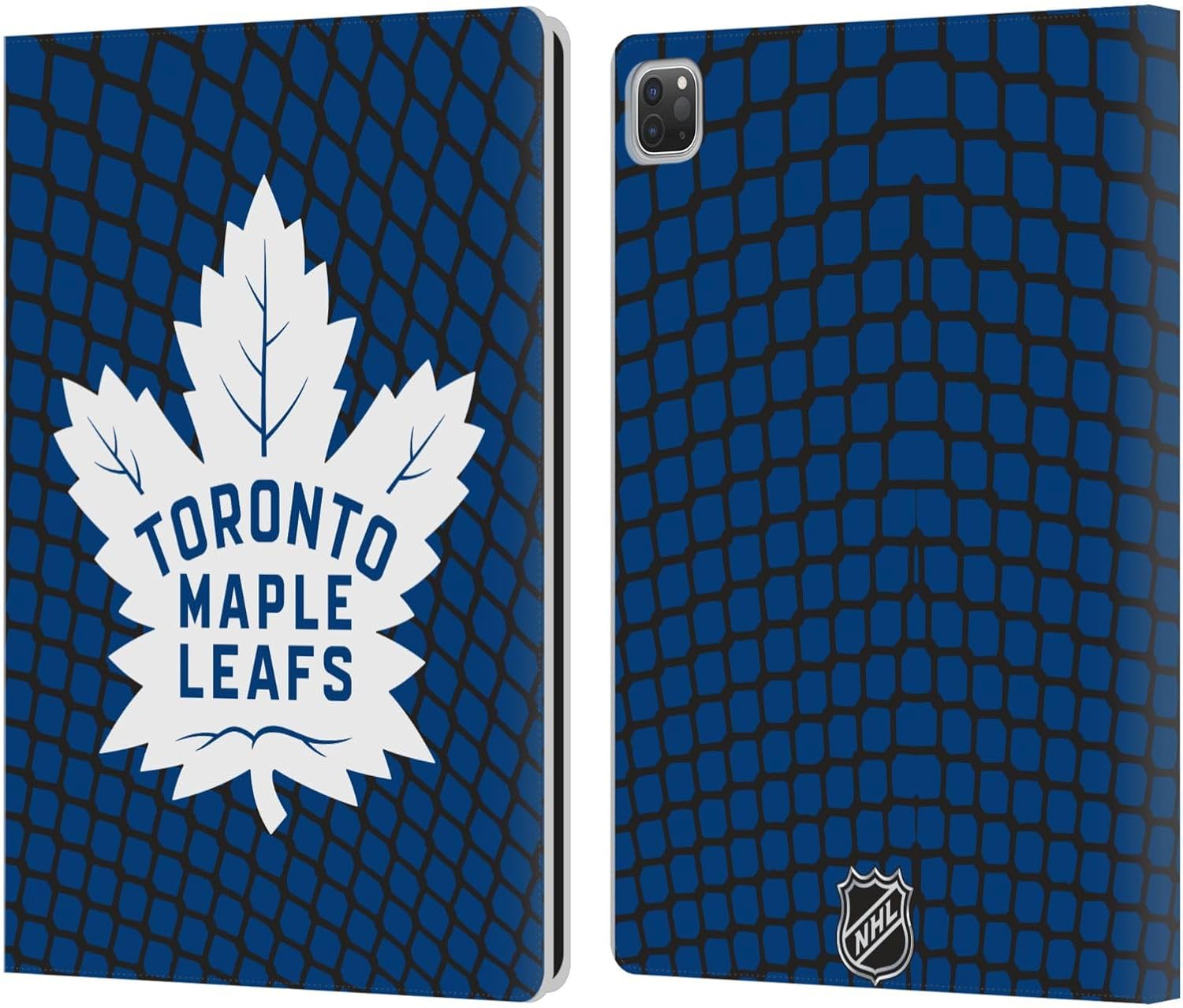 NHL Net Pattern Toronto Maple Leafs Leather Wallet Case for iPad Pro