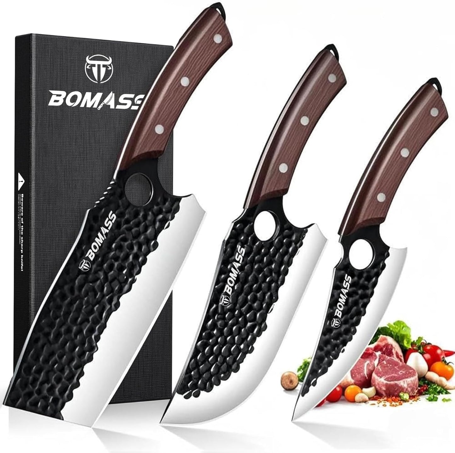 Butcher Knife Set - Hand Forged Japanese Meat Cleaver & More
