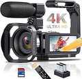 Video Camera Camcorder 4K 48MP 60FPS - Vlogging & Night Vision