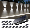 16 Pack Solar Up and Down Fence Lights for Outdoor Safety