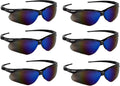 KleenGuard V30 Nemesis Safety Glasses Black Frame Blue Mirror Lens (6