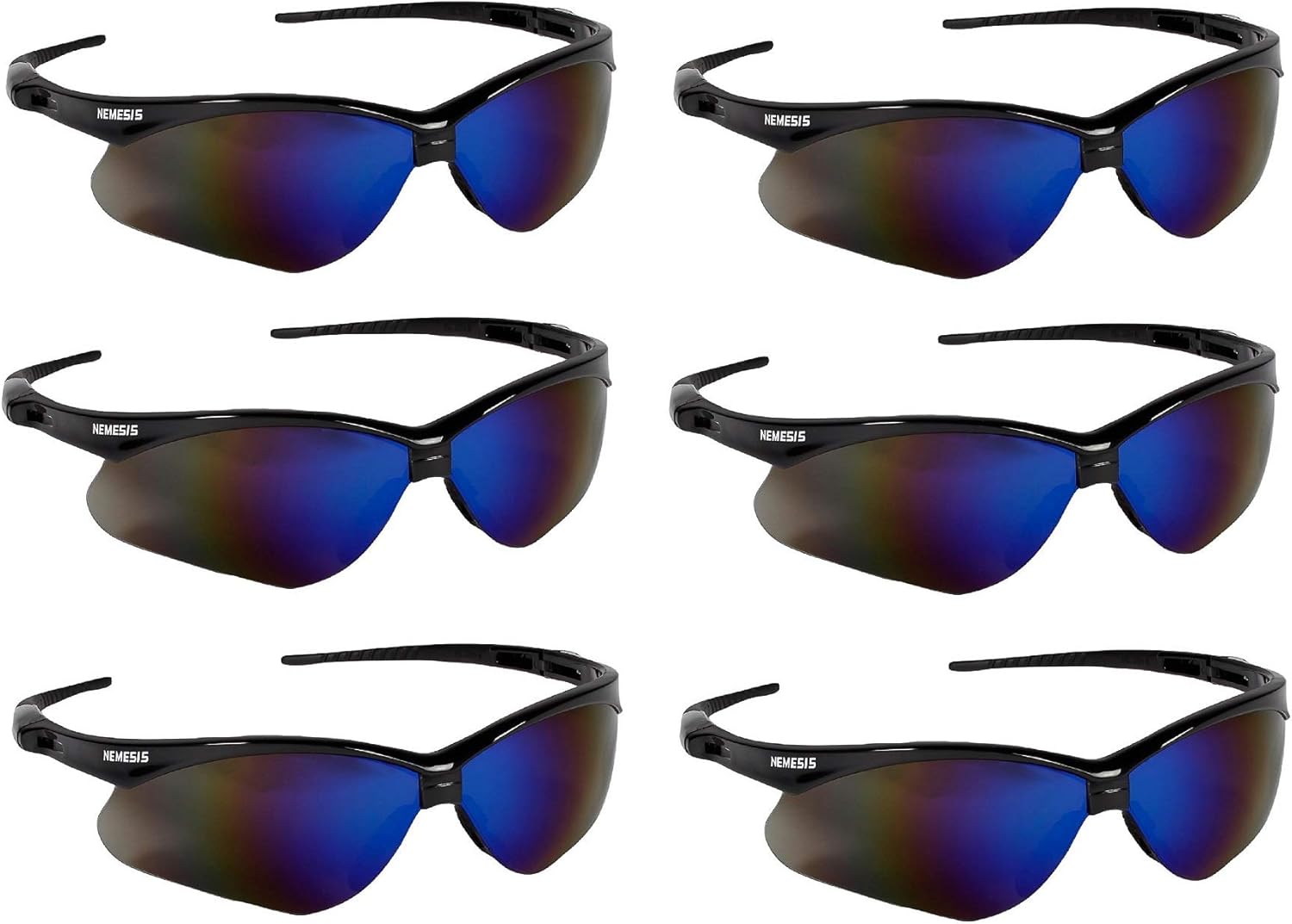 KleenGuard V30 Nemesis Safety Glasses with Blue Mirror Lens