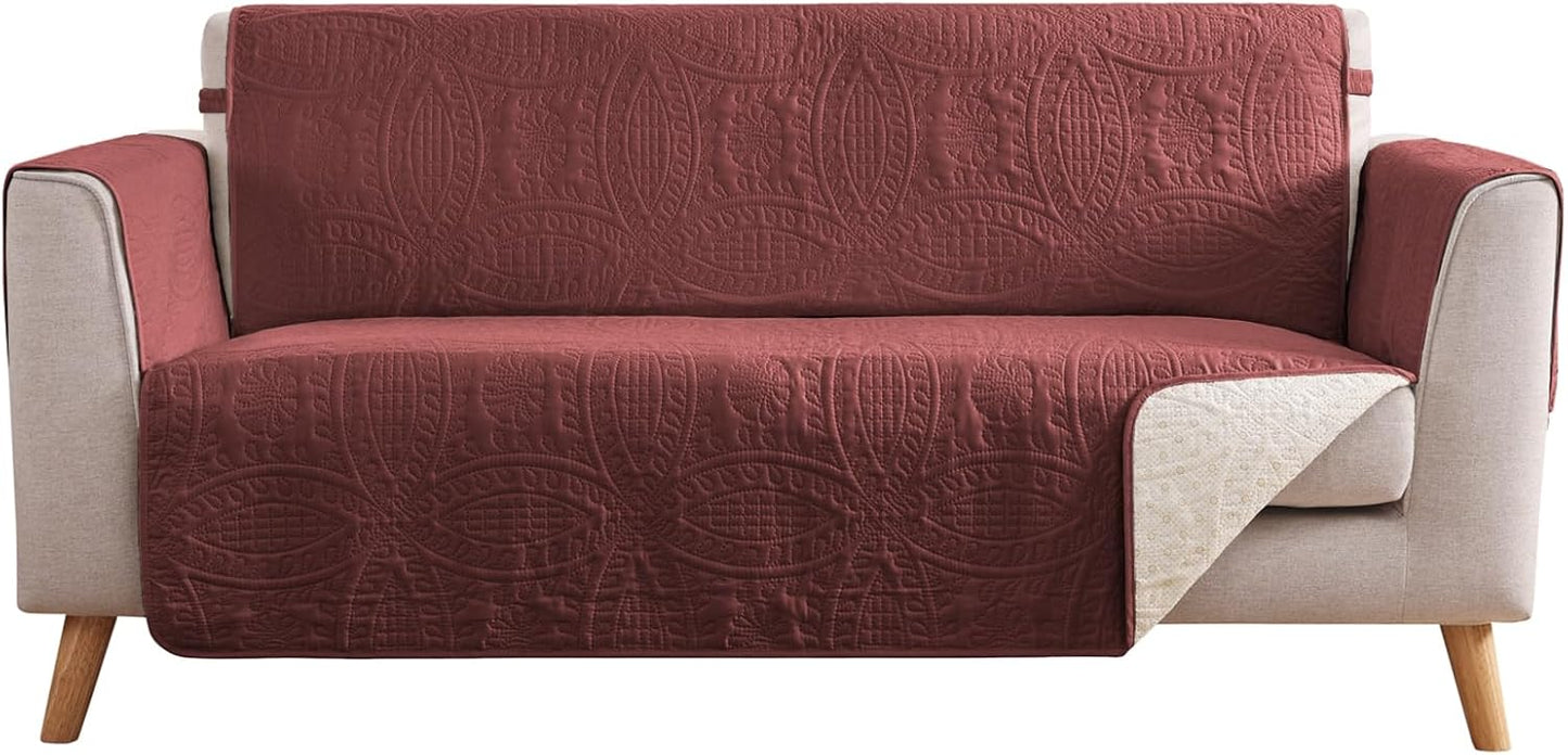 Red Loveseat Covers for 2 Cushion Couch - Stylish and Durable