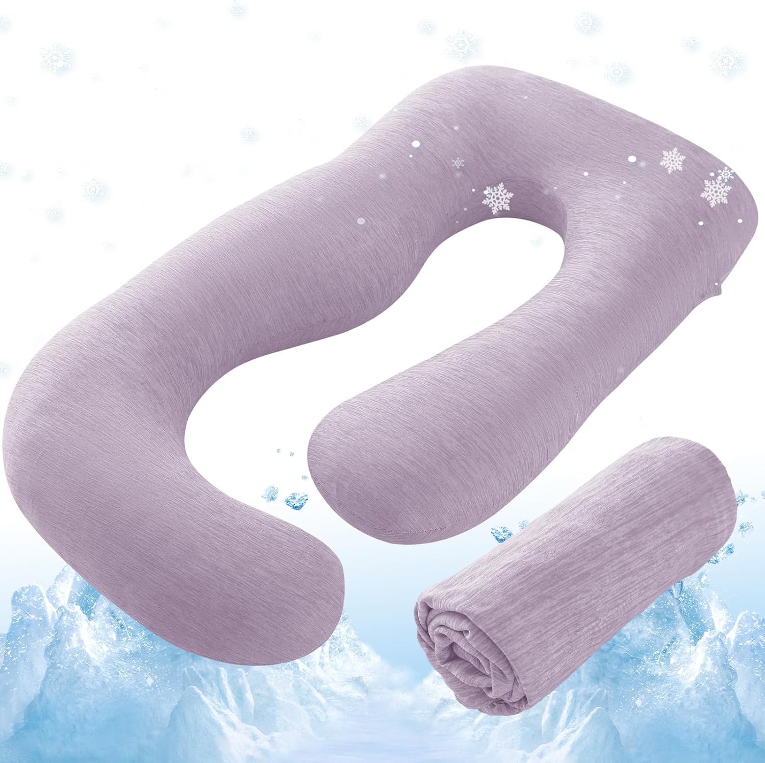 Cooling Pregnancy Pillow Cover for 55 to 57 Inch Pillows