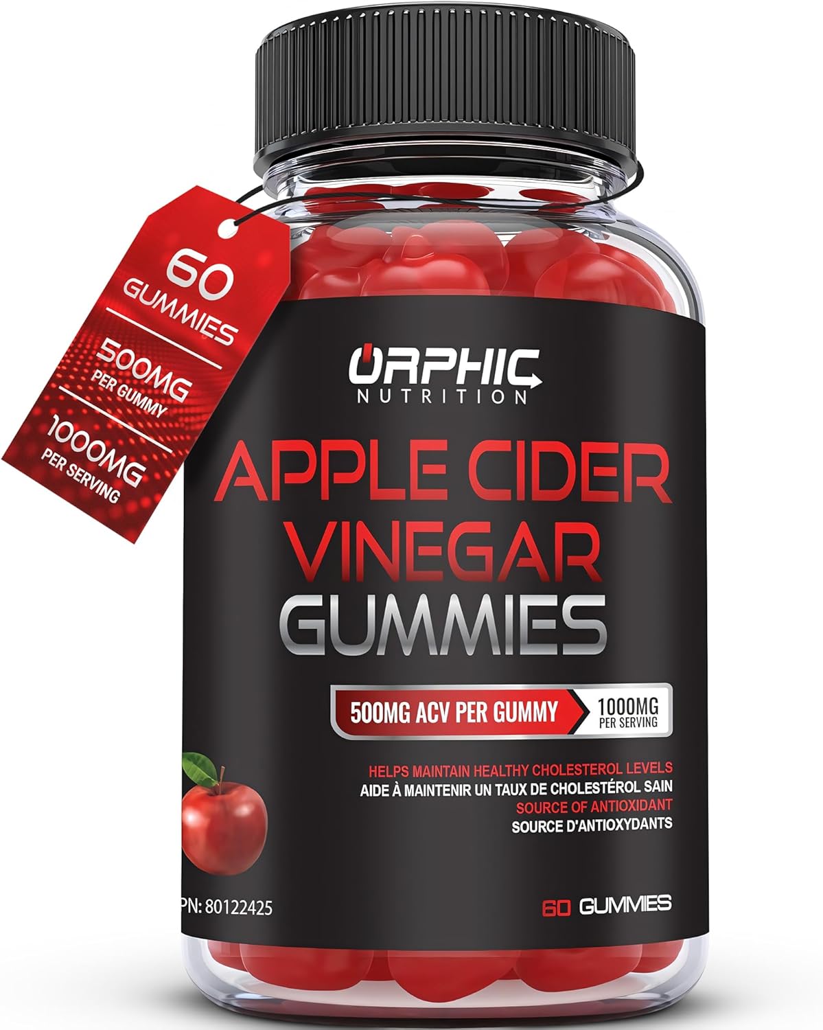 Energy Boost & Gut Support: ACV Gummies 1000mg