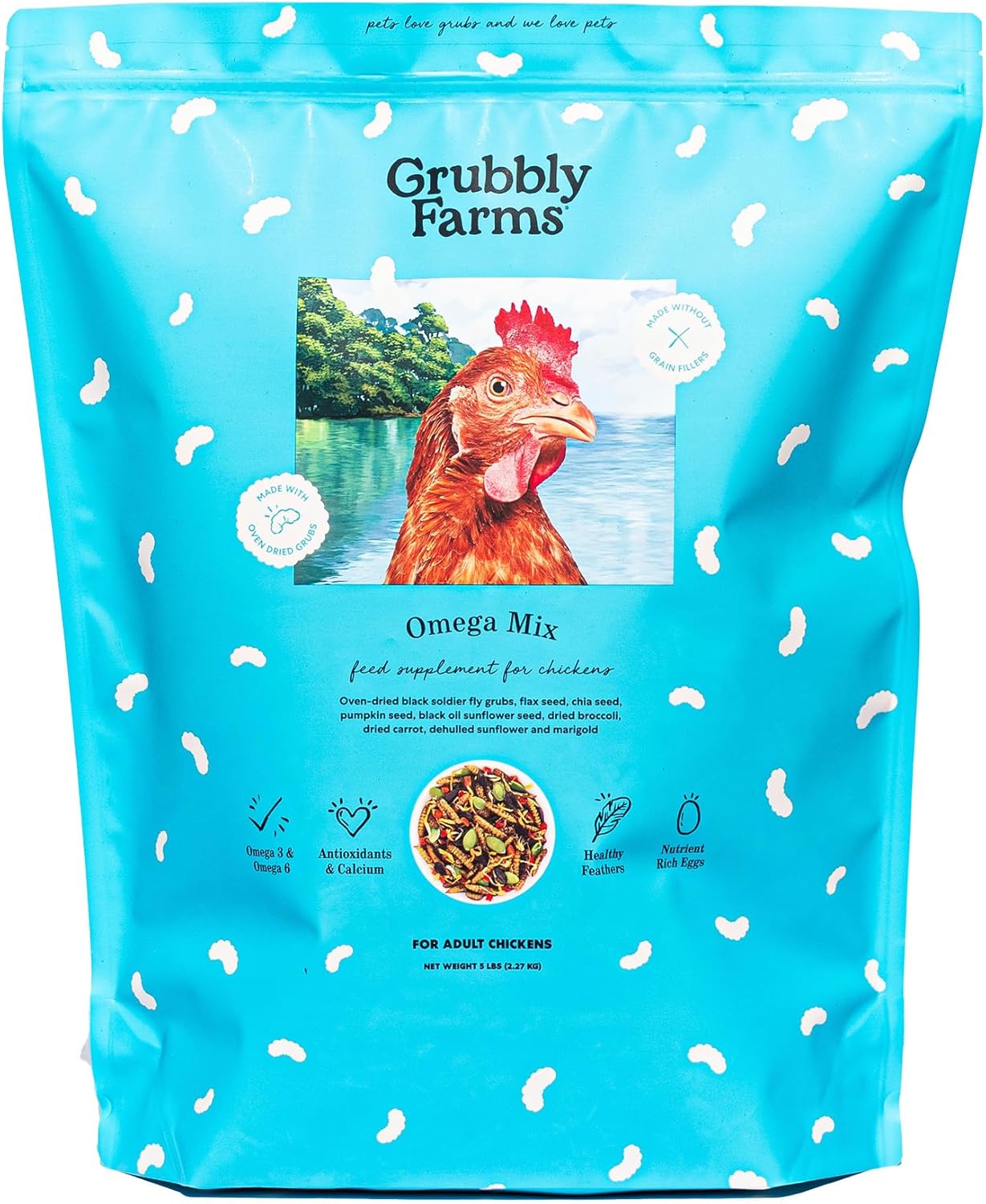 Omega Mix Chicken Treats for Laying Hens - Superfood Feed
