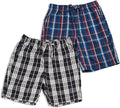 Men's Pajama Shorts 2 Pack Cotton Woven Sleepwear - Lightweight