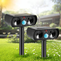Ultrasonic Animal Repellent Solar Outdoor 2PCS - Humane Yard Protector