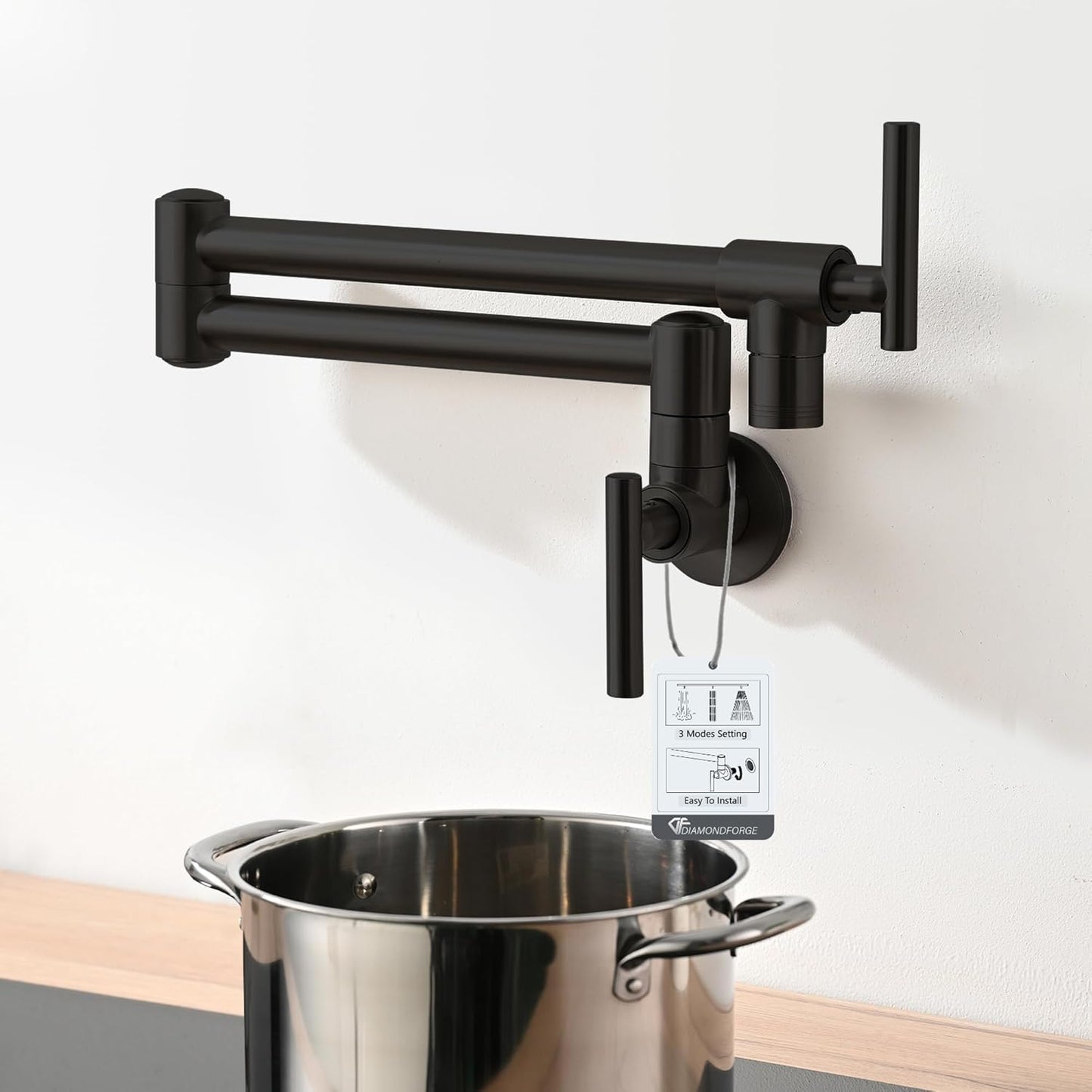 Pot Filler Faucets with Brass Wall Mount for Kitchen Use