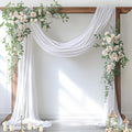 White Sheer Wedding Arch Draping Fabric 29in x 20ft - 4 Panels