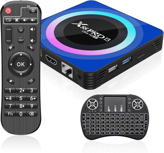 8K Ultra HD Android TV Box + Wireless Keyboard Set