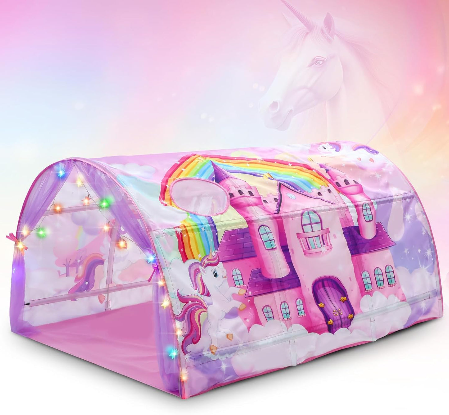 Magical Unicorn Bed Tent with Lights by Wowangce
