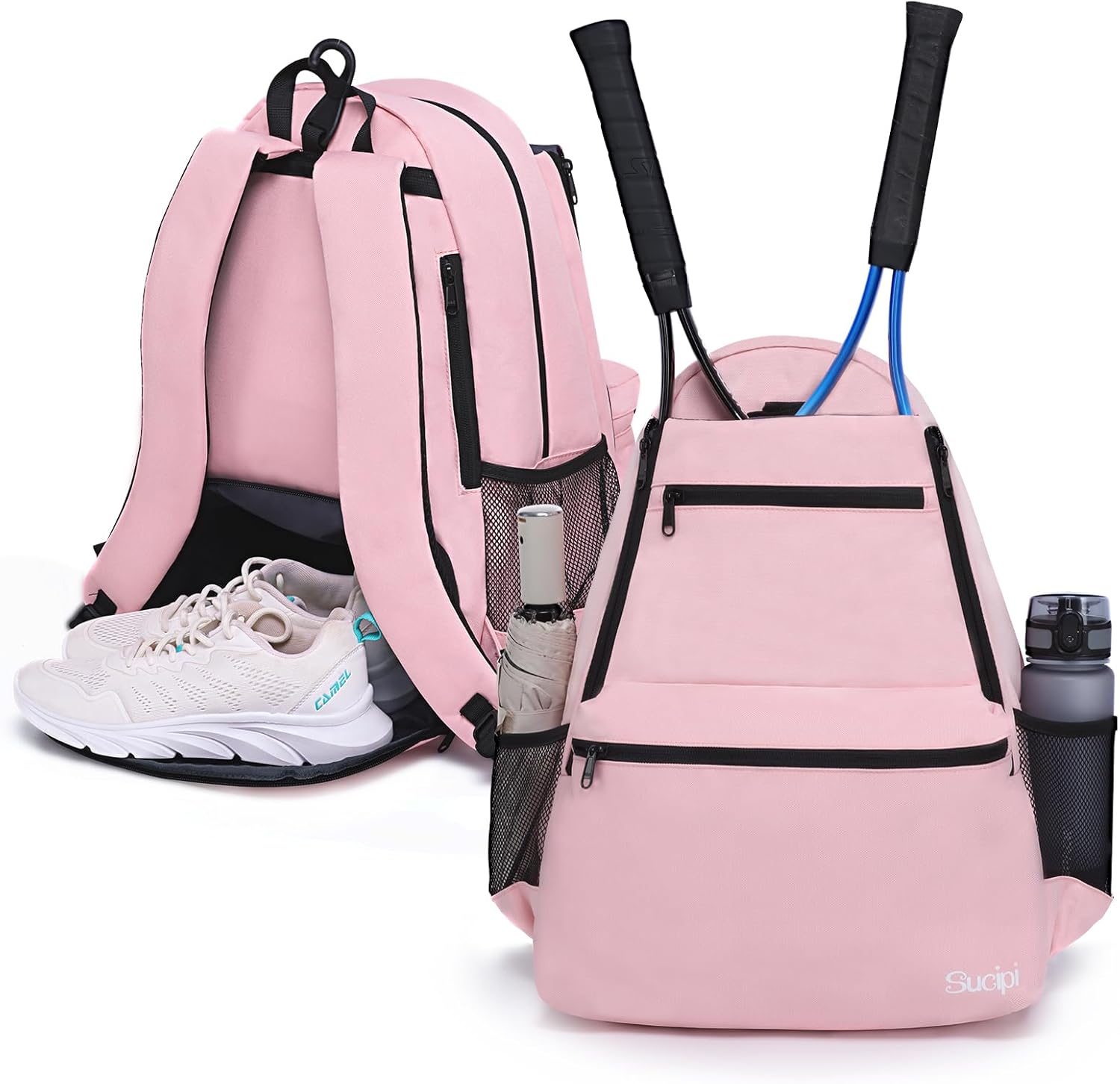Professional Tennis Bag with Shoe Compartment for Rackets