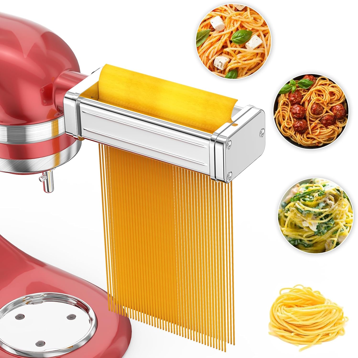 Durable Stainless Steel Pasta Roller for KitchenAid Mixers by XINCAN