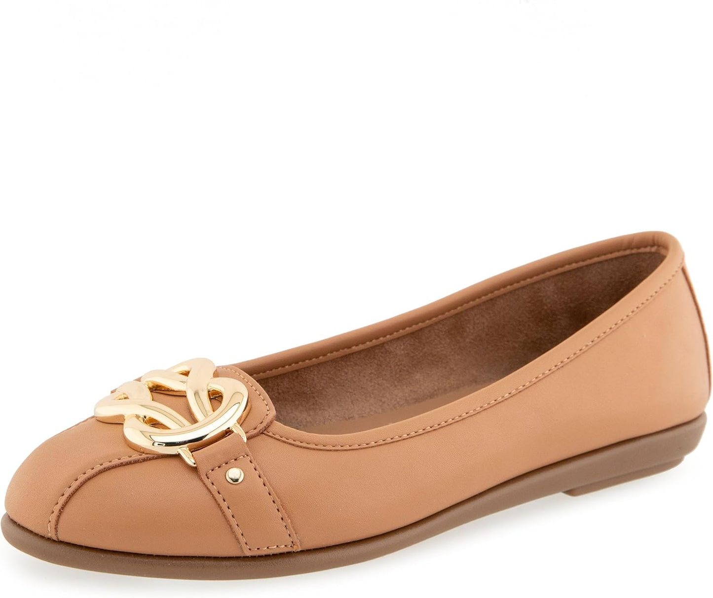 Aerosoles Women's Big Bet Flats with Buckle and Bow Ornamentation