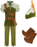 Kids Peter Pan Costume Set for Boys and Girls - Durable Playwear