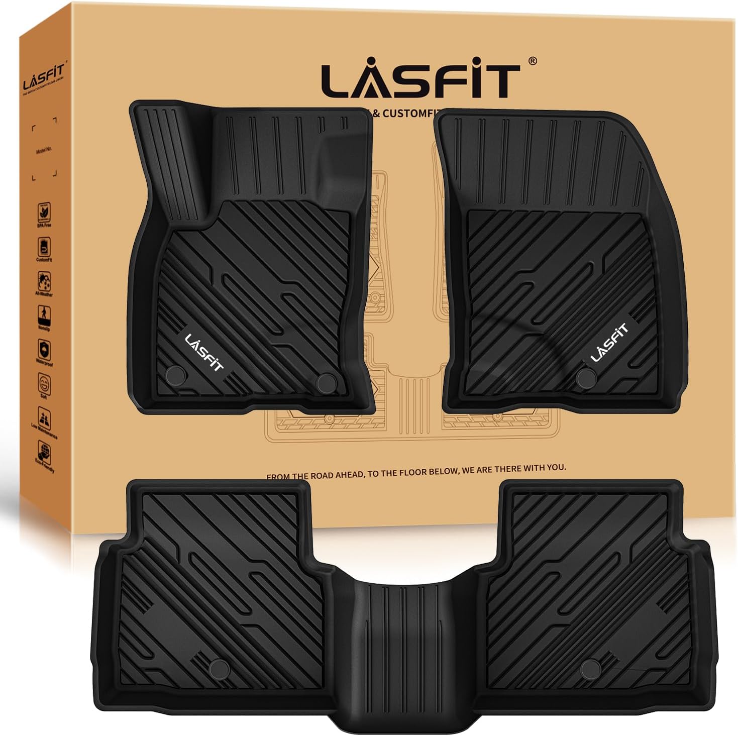 Custom Fit LASFIT Floor Mats for Ford Escape 2020-2025 Models