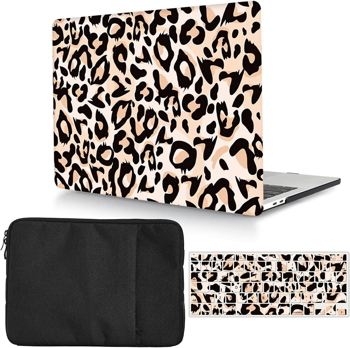 MacBook Pro 14 Inch Case with Sleeve & Keyboard Cover - Leopard