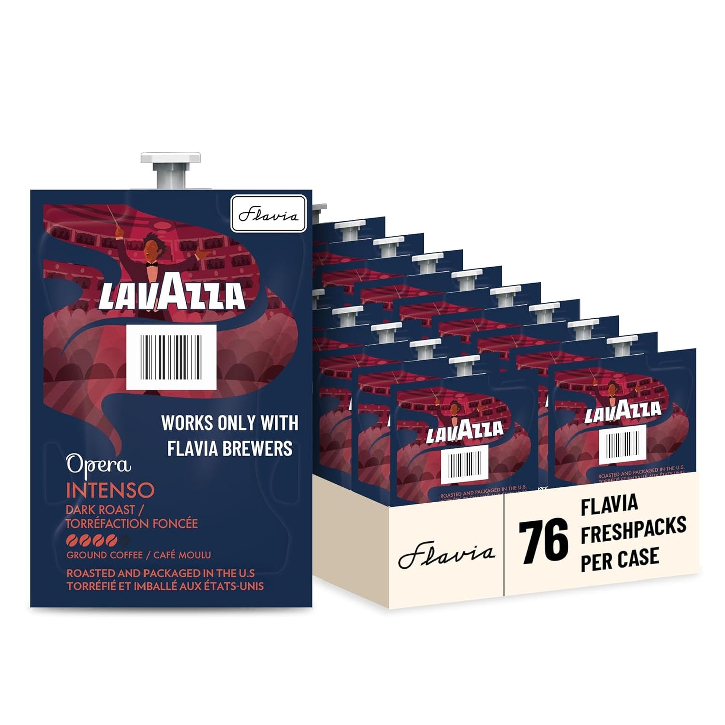 Flavia Lavazza Opera Intenso Coffee Freshpacks for Dark Roast