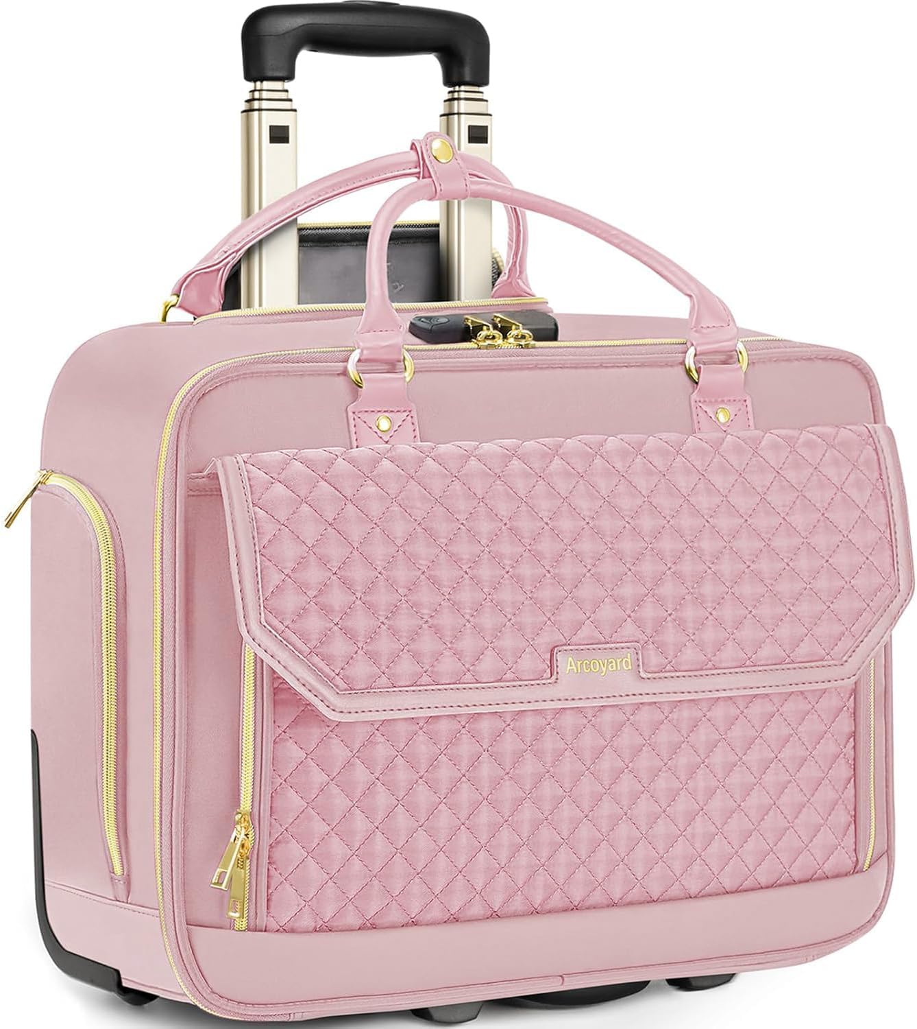 Rolling Laptop Bag for Women with Wheels - Stylish & Functional