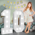 Marquee Numbers Large 10th-Birthday Decorations - 3ft Light Up Number