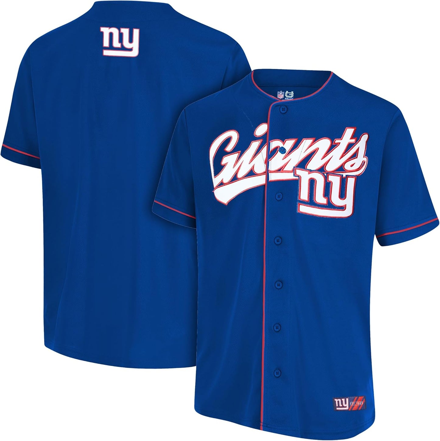 Ultra Game NFL Official Button Down Baseball Mesh Jersey Shirt