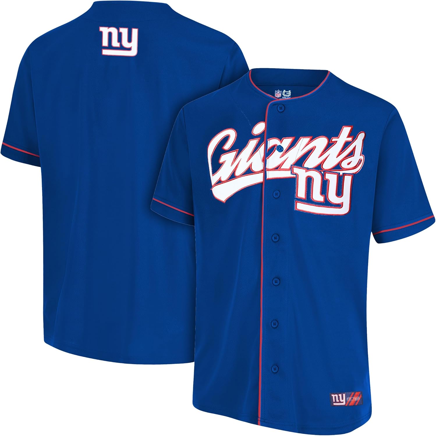 Ultra Game NFL Official Button Down Baseball Mesh Jersey Shirt