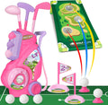 Toddler Golf Set for Boys Girls 2 3 4 Years Old - Portable Play Cart