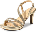 DREAM PAIRS Women's Platform Strappy Heels - Sparkling Comfort