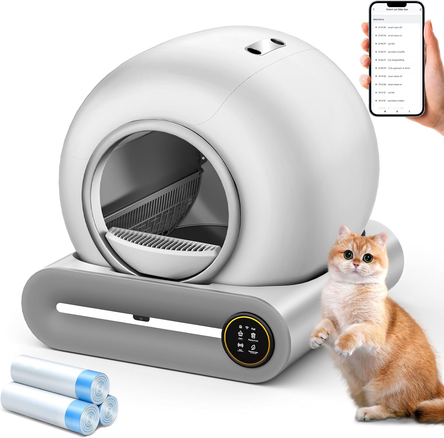 Effortless Cleaning: DJDUCK XL Self-Cleaning Litter Box