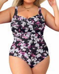 Plus Size One Piece Swimsuit - Tummy Control Full Coverage at