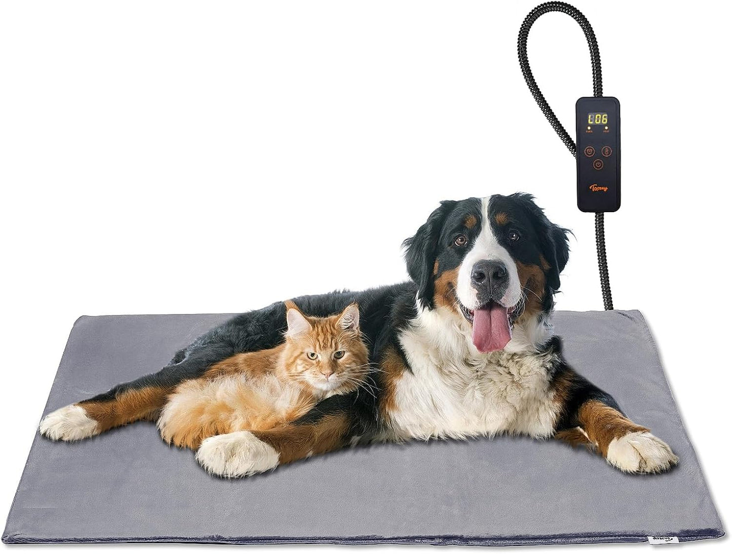 Toozey Large Heated Pet Mat for Dogs and Cats - 6 Temp Settings