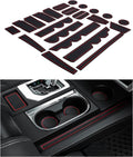 Toyota Tundra Console, Cup Holder and Door Pocket Inserts Kit - Red