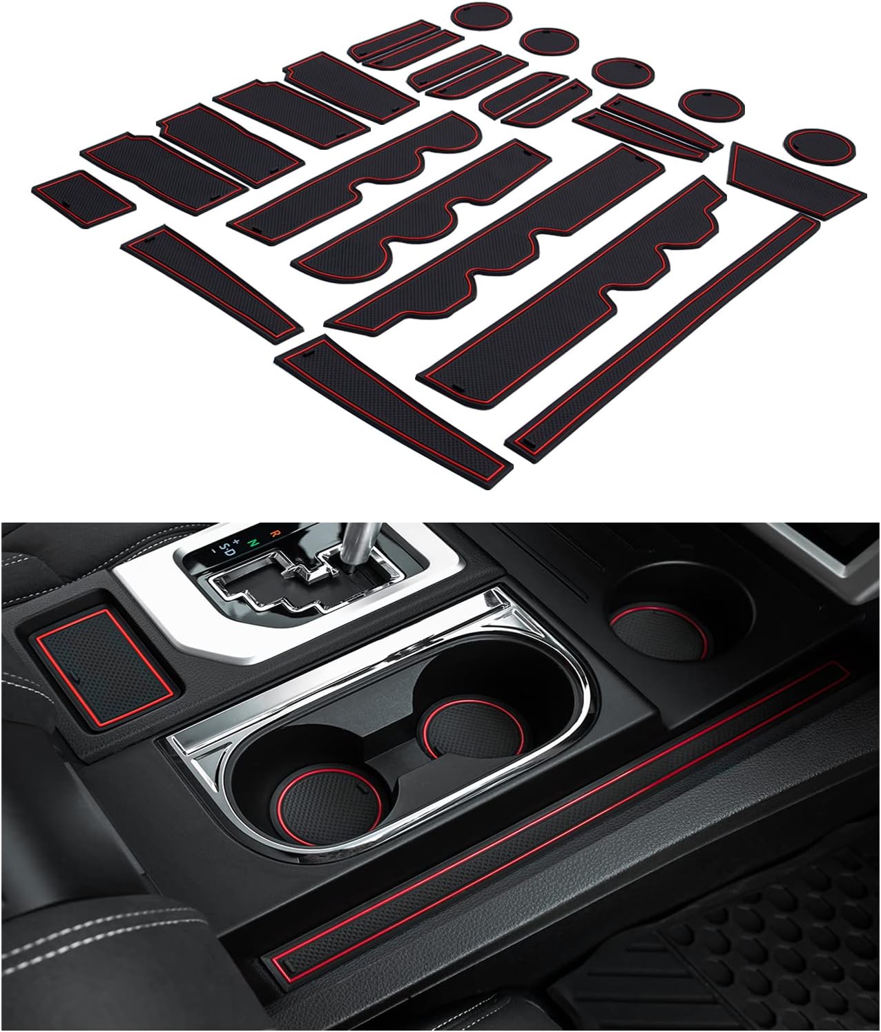 Custom Console and Cup Holder Inserts for Toyota Tundra 2014-2021