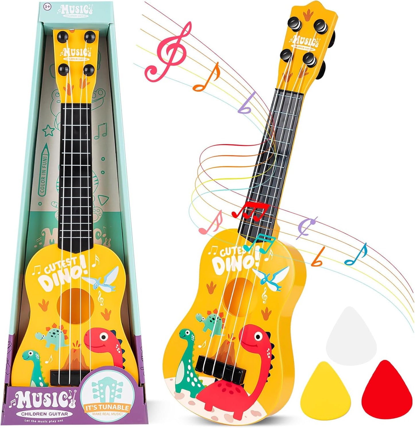 Dinosaur Mini Guitar: Kids' Musical Toy Fun