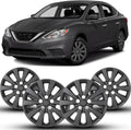 Winjet Hubcaps 16 in Wheel Covers for Nissan Sentra & Leaf - Matte