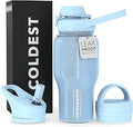 COLDEST Sports Water Bottle 26 oz Neptune Blue Glitter - 3 Lids
