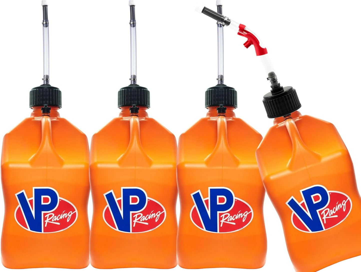 VP Racing Utility Container 5.5 Gallon 4 Pack with Deluxe Hoses
