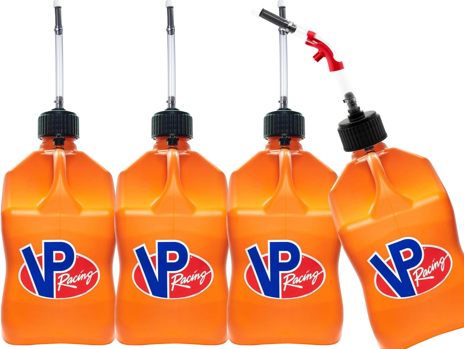 VP Racing Utility Container 5.5 Gallon 4 Pack with Deluxe Hoses