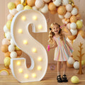 imprsv Marquee Light Up Letters 4FT Mosaic Letter S - DIY Party Sign