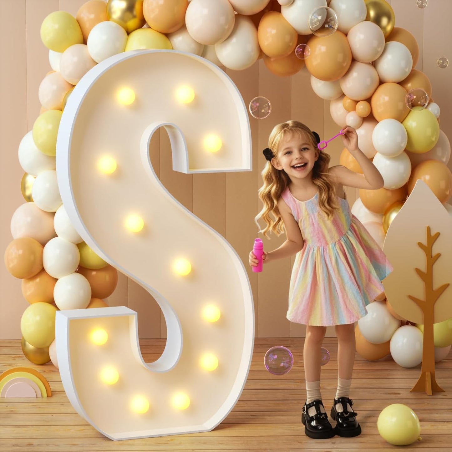 4FT Light Up Marquee Letters for Baby Shower and Party Decor