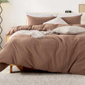 NEXHOME PRO Duvet Cover Set California King - Washed Cotton Comfort