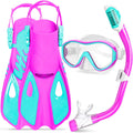 GoseWave Snorkeling Gear for Kids - Comfortable Dry-Top Snorkel Set