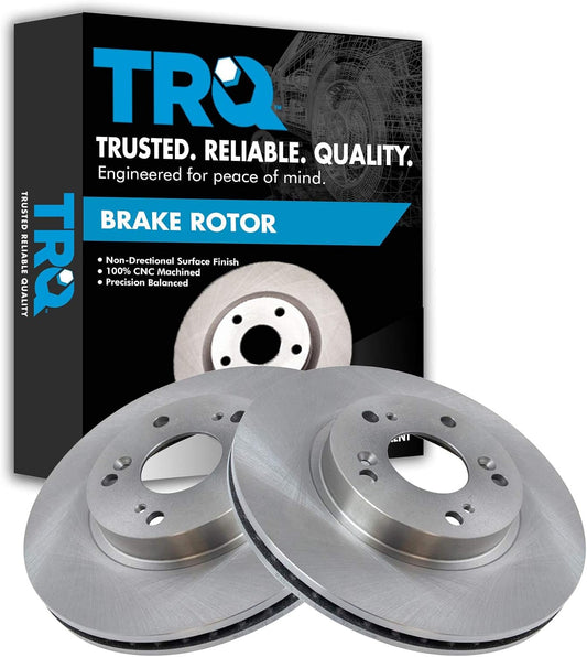 TRQ Front Brake Rotors Set Vented for 2002-2004 Honda CR-V