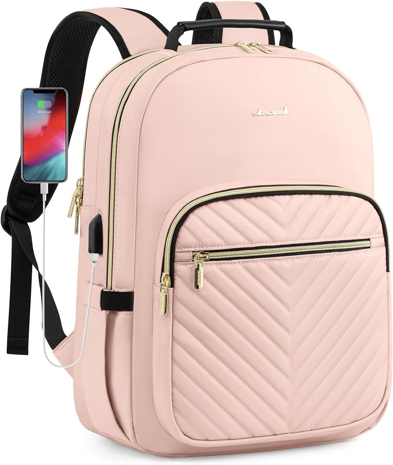 LOVEVOOK Laptop Backpack Purse for Women with USB Port