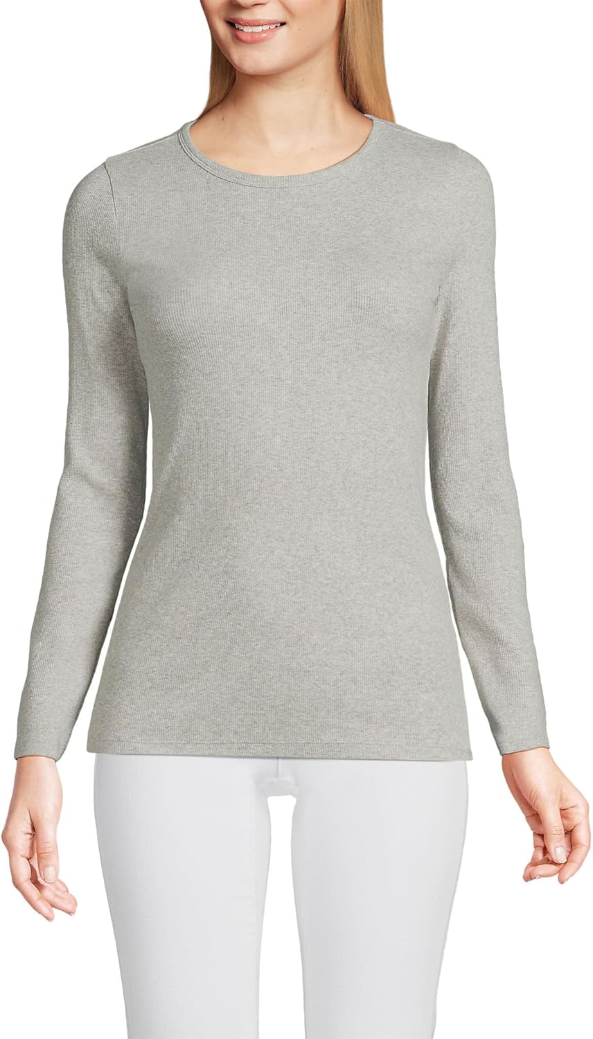 Cotton Rib Knit T-Shirt for Women - Soft and Versatile Style