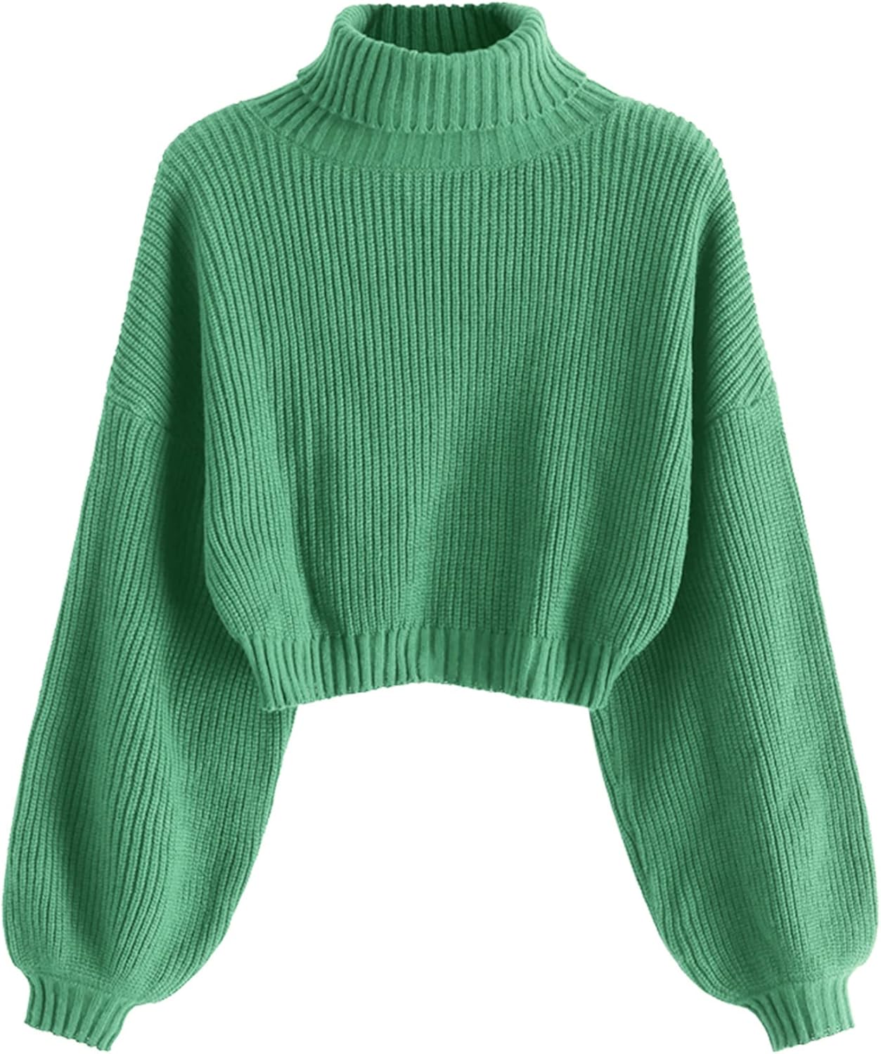 ZAFUL Women's Cropped Turtleneck Sweater for Stylish Comfort