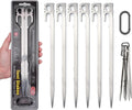 Lightweight Stainless Steel Tent Stakes - 6PCS